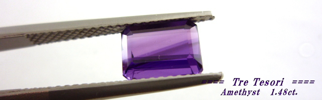 ブラジル産アメシスト☆オクタゴンシェイプ☆8ｘ6mm☆1.48ct.