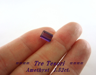 ブラジル産アメシスト☆オクタゴンシェイプ☆8x6mm☆1.52ct.