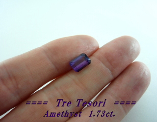 ブラジル産アメシスト☆オクタゴンシェイプ☆9ｘ6mm☆1.73ct.