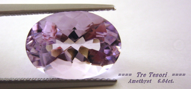 ブラジル産アメシスト☆オーバルシェイプ☆14ｘ10mm☆6.04ct.