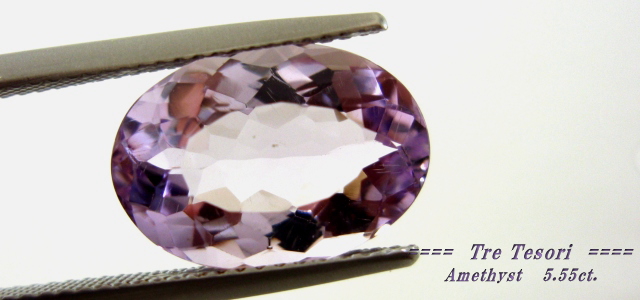 ブラジル産アメシスト☆オーバルシェイプ☆14ｘ10mm☆5.55ct.