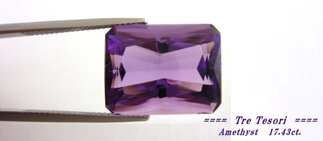 ブラジル産アメシスト☆オクタゴンシェイプ☆18ｘ14mm☆17.43ct.