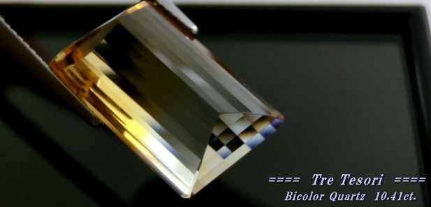 ブラジル産バイカラークォーツ☆ファンシーシェイプ17x11ｍｍ☆10.41ct.