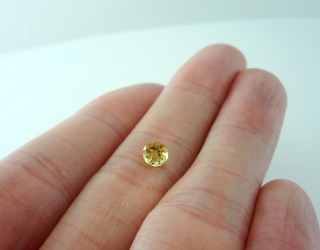 ザンビア産カナリートルマリン☆ラウンド5mm☆0.48ct.