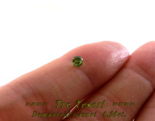 ロシア産デマントイドガーネット☆ラウンド3.5mm☆0.20ct.