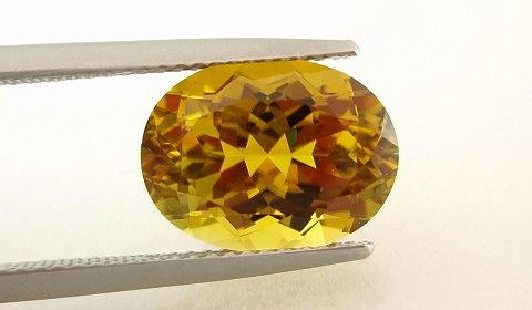 ザンビア産ゴールデントルマリン☆オーバル13x10mm☆5.37ct.