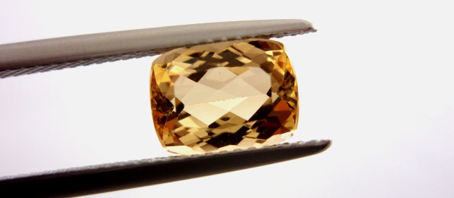 ブラジル産インペリアルトパーズ(ペアセット）☆クッションシェイプ☆約9ｘ7mm☆5.25ct.