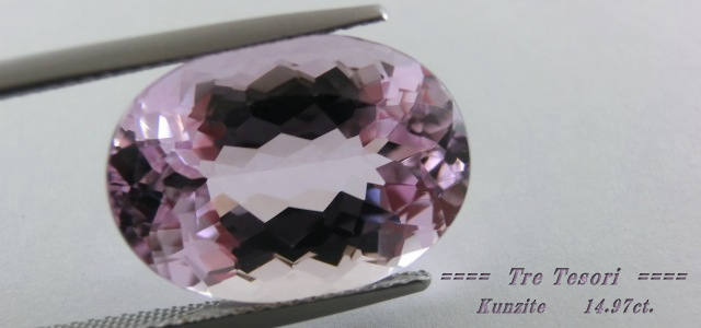 アフガニスタン産クンツァイト☆オーバル18x13mm☆14.97ct.