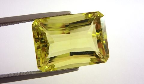 ブラジル産レモンクォーツ☆オクタゴン18x13☆15.34ct.