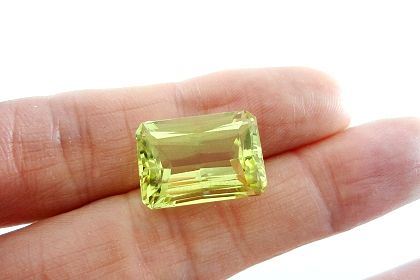 ブラジル産レモンクォーツ☆オクタゴン18x13☆15.34ct.