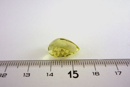 ブラジル産レモンクォーツ☆ペアシェイプ16x12☆7.77ct.