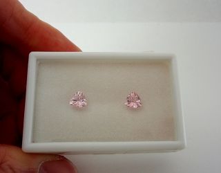 マダガスカル産モルガナイト☆トリリアント6ｍｍ（ペアセット）☆1.30ct.