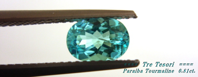 モザンビーク産パライバトルマリン☆オーバルシェイプ☆7x5mm☆0.81ct.