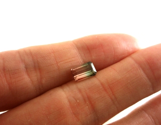 ナイジェリア産バイカラートルマリン☆オクタゴンシェープ☆8.3x5.4mm☆1.65ct.